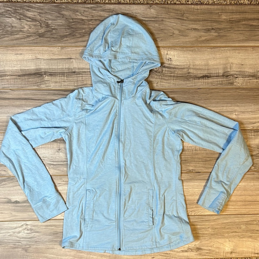 Sky Blue fitted activewear jacket